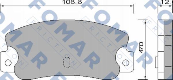 FOMAR Friction FO 658581 - Гальмівні колодки, дискові гальма autocars.com.ua