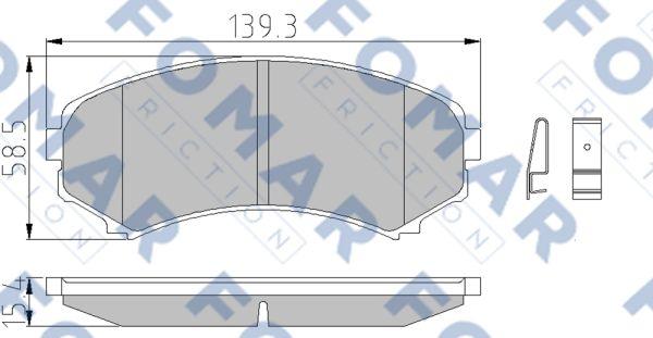 FOMAR Friction FO 663681 - Гальмівні колодки, дискові гальма autocars.com.ua