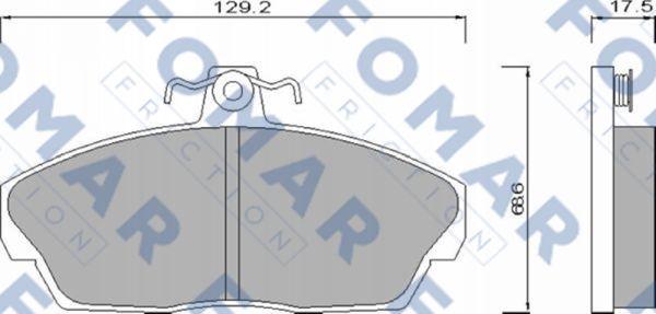 FOMAR Friction FO 667981 - Гальмівні колодки, дискові гальма autocars.com.ua