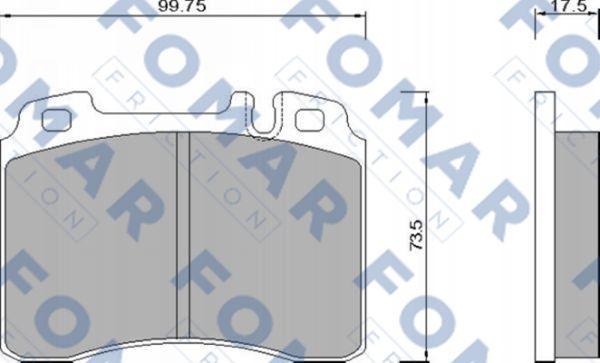 FOMAR Friction FO 668081 - Гальмівні колодки, дискові гальма autocars.com.ua