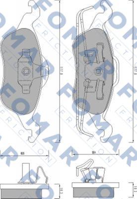 FOMAR Friction FO 668881 - Гальмівні колодки, дискові гальма autocars.com.ua