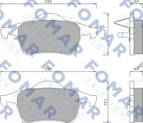 FOMAR Friction FO 669081 - Гальмівні колодки, дискові гальма autocars.com.ua