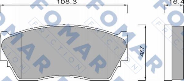 FOMAR Friction FO 669281 - Гальмівні колодки, дискові гальма autocars.com.ua