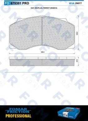 FOMAR Friction FO 675381 - Тормозные колодки, дисковые, комплект avtokuzovplus.com.ua