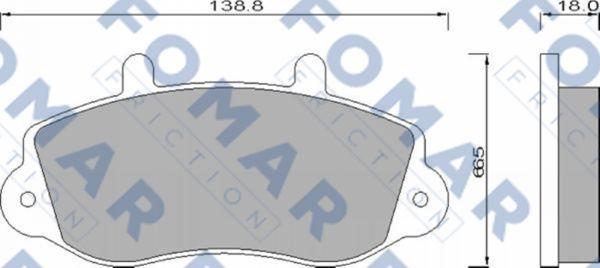 FOMAR Friction FO 677381 - Гальмівні колодки, дискові гальма autocars.com.ua