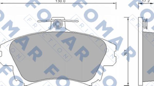 FOMAR Friction FO 677481 - Гальмівні колодки, дискові гальма autocars.com.ua