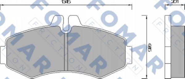 FOMAR Friction FO 678681 - Тормозные колодки, дисковые, комплект avtokuzovplus.com.ua