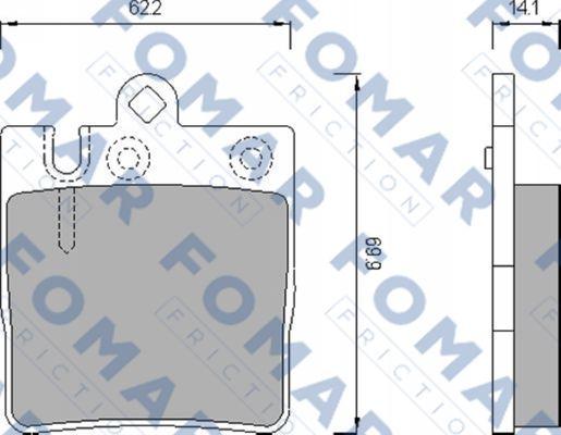 FOMAR Friction FO 680281 - Гальмівні колодки, дискові гальма autocars.com.ua