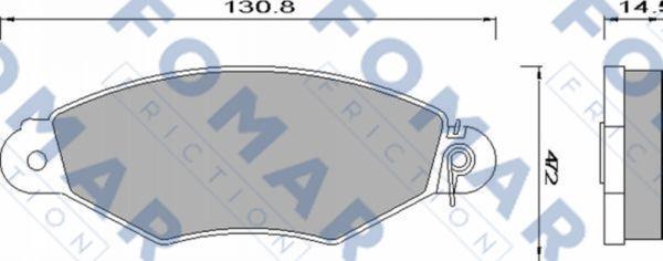 FOMAR Friction FO 680981 - Гальмівні колодки, дискові гальма autocars.com.ua