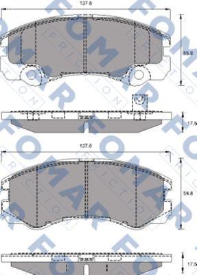 FOMAR Friction FO 684381 - Гальмівні колодки, дискові гальма autocars.com.ua