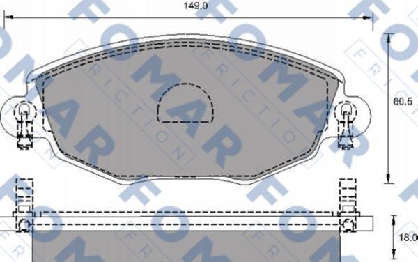 FOMAR Friction FO 684581 - Гальмівні колодки, дискові гальма autocars.com.ua