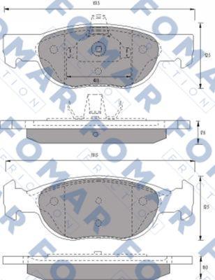 FOMAR Friction FO 688481 - Тормозные колодки, дисковые, комплект avtokuzovplus.com.ua