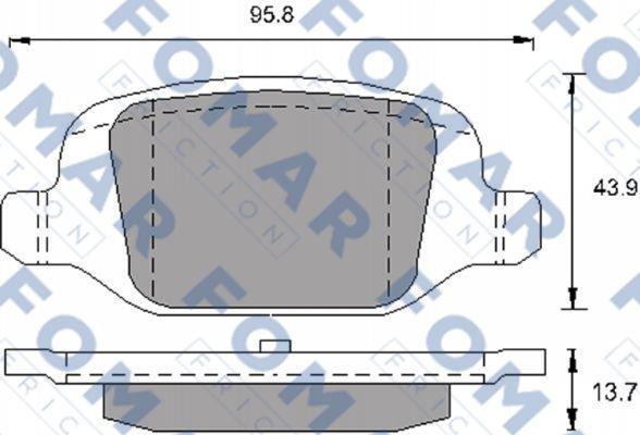 FOMAR Friction FO 688881 - Гальмівні колодки, дискові гальма autocars.com.ua