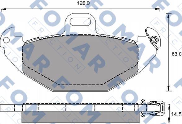 FOMAR Friction FO 689081 - Гальмівні колодки, дискові гальма autocars.com.ua