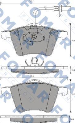 FOMAR Friction FO 691281 - Гальмівні колодки, дискові гальма autocars.com.ua