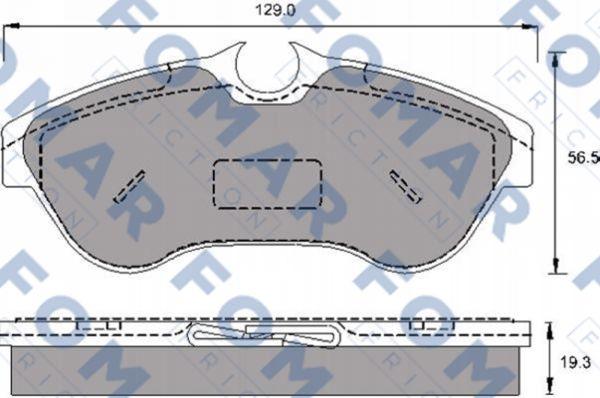 FOMAR Friction FO 693681 - Гальмівні колодки, дискові гальма autocars.com.ua