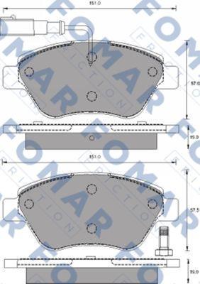 FOMAR Friction FO 694081 - Гальмівні колодки, дискові гальма autocars.com.ua