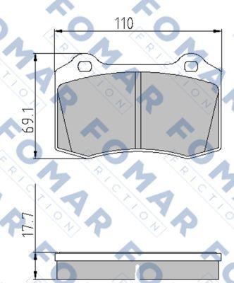 FOMAR Friction FO 699184 - Гальмівні колодки, дискові гальма autocars.com.ua