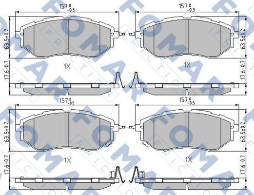 FOMAR Friction FO 699581 - Гальмівні колодки, дискові гальма autocars.com.ua