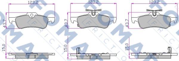 FOMAR Friction FO 800681 - Гальмівні колодки, дискові гальма autocars.com.ua