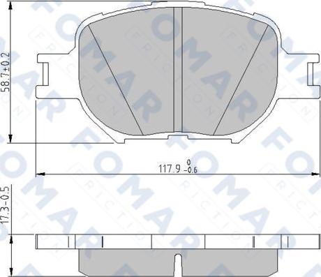 FOMAR Friction FO 814681 - Гальмівні колодки, дискові гальма autocars.com.ua