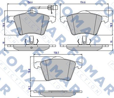 FOMAR Friction FO 814781 - Гальмівні колодки, дискові гальма autocars.com.ua