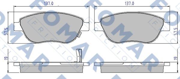 FOMAR Friction FO 827581 - Гальмівні колодки, дискові гальма autocars.com.ua