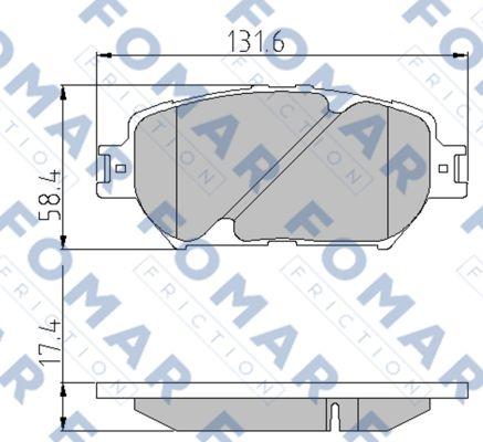 FOMAR Friction FO 832683 - Гальмівні колодки, дискові гальма autocars.com.ua