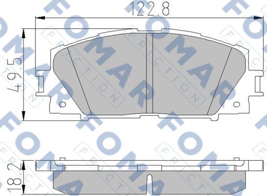 FOMAR Friction FO 838681 - Гальмівні колодки, дискові гальма autocars.com.ua