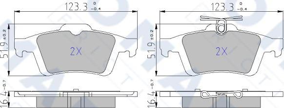 FOMAR Friction FO 846881 - Гальмівні колодки, дискові гальма autocars.com.ua