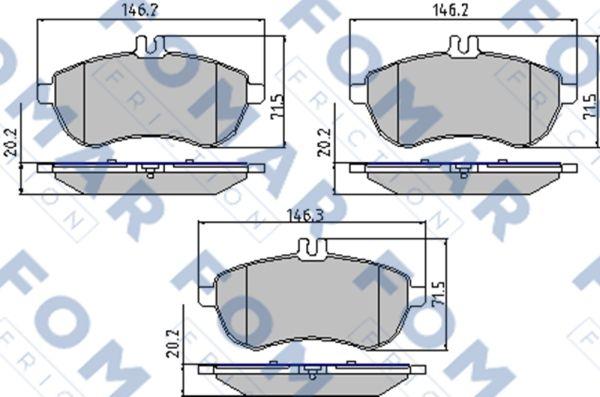 FOMAR Friction FO 848881 - Гальмівні колодки, дискові гальма autocars.com.ua