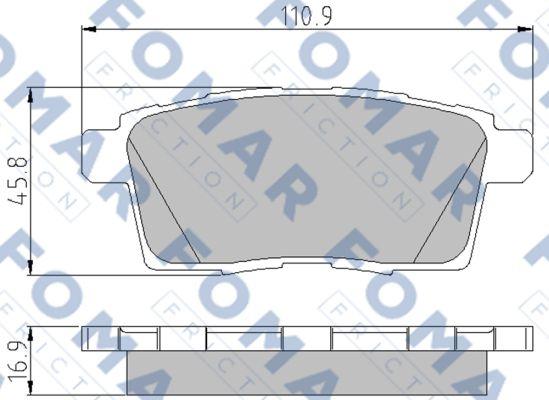 FOMAR Friction FO 857781 - Тормозные колодки, дисковые, комплект autodnr.net