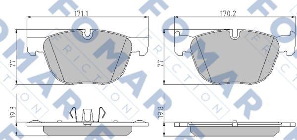 FOMAR Friction FO 861481 - Гальмівні колодки, дискові гальма autocars.com.ua