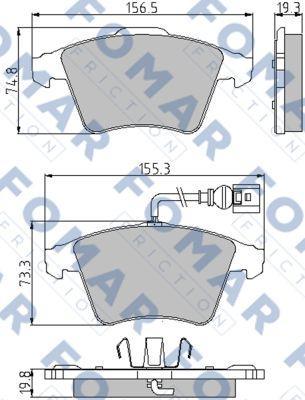 FOMAR Friction FO 861981 - Гальмівні колодки, дискові гальма autocars.com.ua