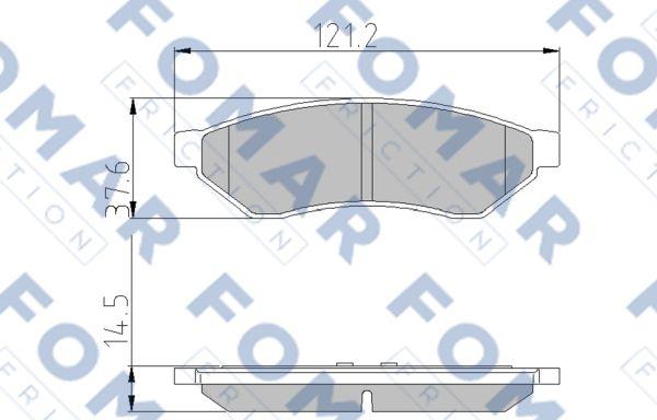 FOMAR Friction FO 870981 - Гальмівні колодки, дискові гальма autocars.com.ua