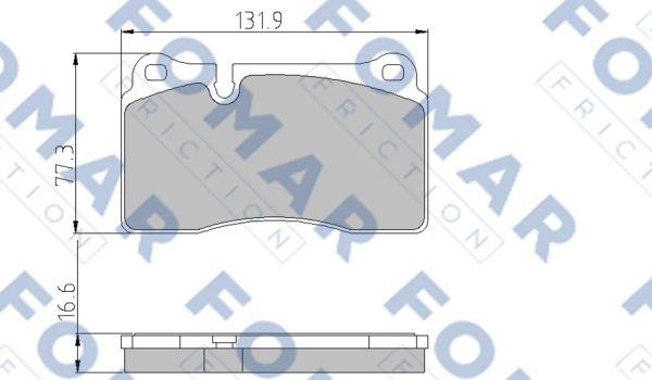 FOMAR Friction FO 871281 - Гальмівні колодки, дискові гальма autocars.com.ua