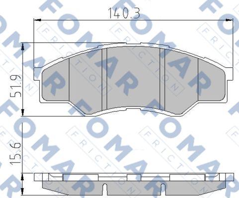 FOMAR Friction FO 872581 - Гальмівні колодки, дискові гальма autocars.com.ua