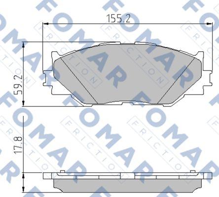 FOMAR Friction FO 892381 - Гальмівні колодки, дискові гальма autocars.com.ua