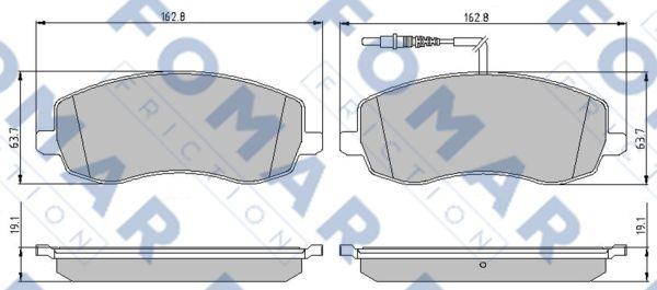 FOMAR Friction FO 893781 - Гальмівні колодки, дискові гальма autocars.com.ua