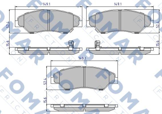 FOMAR Friction FO 893881 - Гальмівні колодки, дискові гальма autocars.com.ua