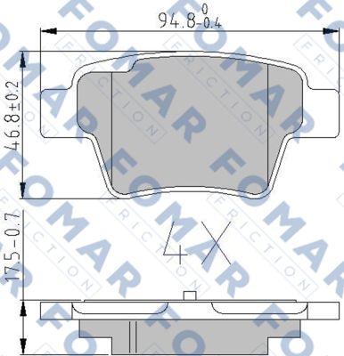 FOMAR Friction FO 896181 - Гальмівні колодки, дискові гальма autocars.com.ua