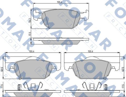 FOMAR Friction FO 897381 - Гальмівні колодки, дискові гальма autocars.com.ua