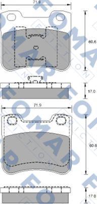 FOMAR Friction FO 900681 - Гальмівні колодки, дискові гальма autocars.com.ua