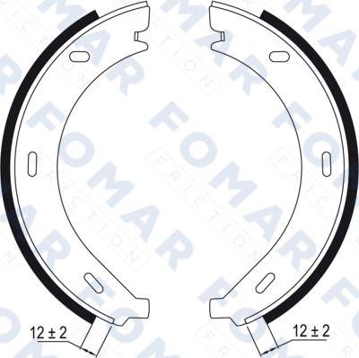 FOMAR Friction FO 9010 - Комплект гальм, барабанний механізм autocars.com.ua