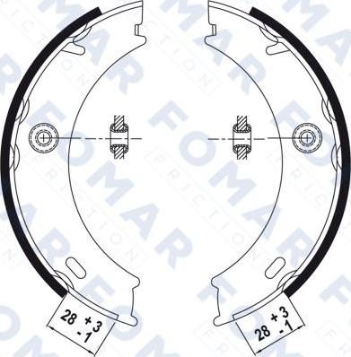 FOMAR Friction FO 9022 - Комплект гальм, барабанний механізм autocars.com.ua