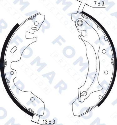 FOMAR Friction FO 9025 - Комплект тормозных колодок, барабанные avtokuzovplus.com.ua