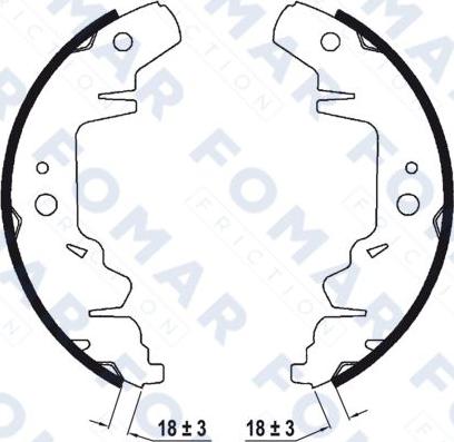 FOMAR Friction FO 9032 - Комплект тормозных колодок, барабанные autodnr.net