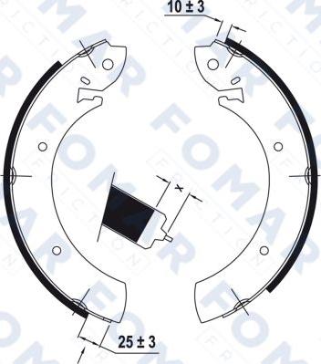 FOMAR Friction FO 9041 - Комплект тормозных колодок, барабанные autodnr.net