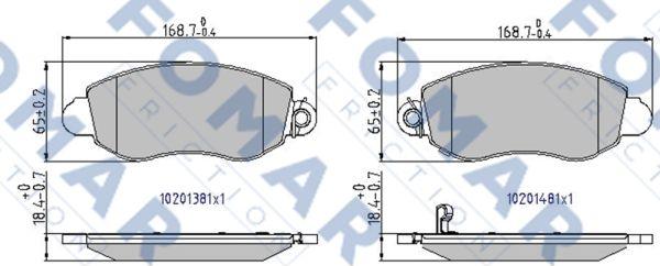 FOMAR Friction FO 904881 - Гальмівні колодки, дискові гальма autocars.com.ua