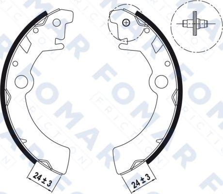 FOMAR Friction FO 9049 - Комплект тормозных колодок, барабанные avtokuzovplus.com.ua